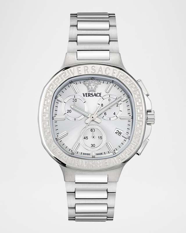 V-Chrono Square 40mm Stainless Steel Bracelet Watch